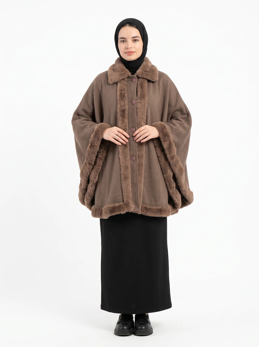 كاب بياقة وأطراف فرو 8006